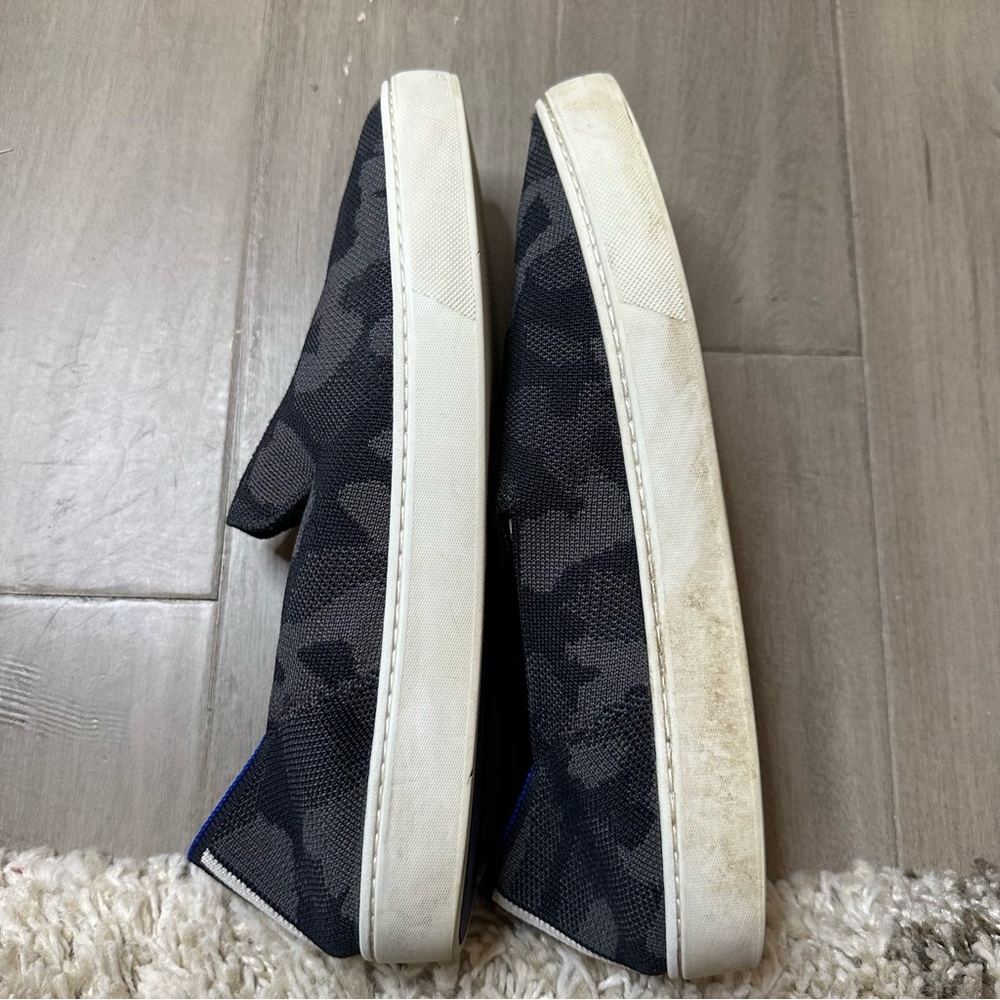 Rothy’s The Original Slip On Sneakers Black/Grey Camo Womens 10.5 - Picture 13 of 13